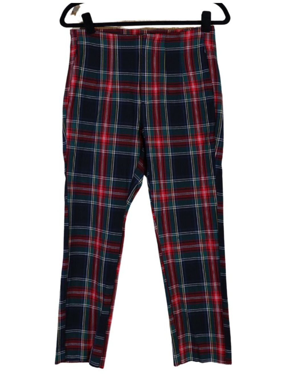 Old Navy Polished Pixie Skinny Pants Plaid Red Navy 6P Petite